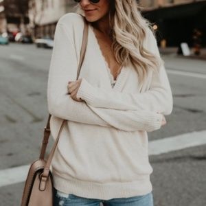 Vici Collection Lovestitch FauxWrap Sweater - S